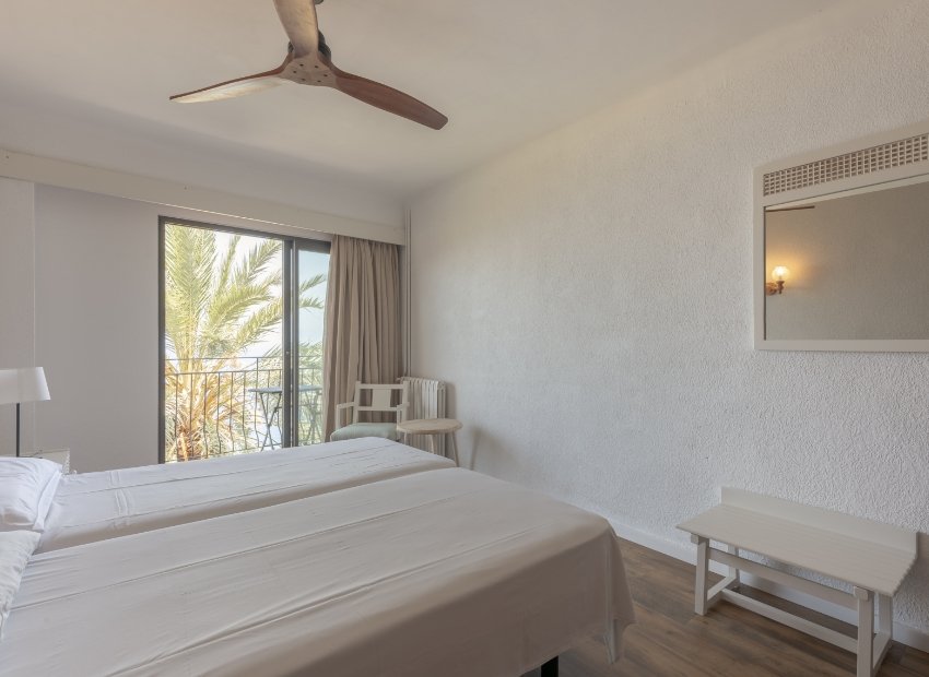 Sea views from one of the rooms at Hostal Sa Baronia